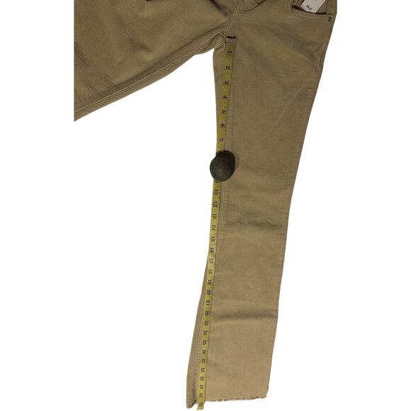 PacSun Corduroy Pants Women's 23 Tan High-Waisted Low Rise Bootcut Double-Button - Picture 5 of 9